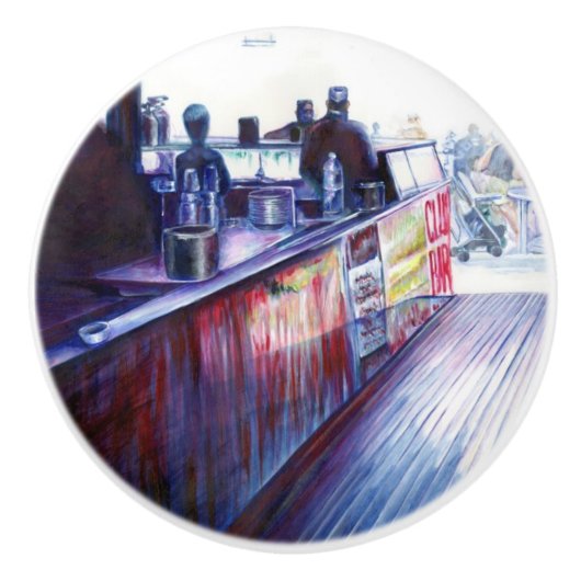 ニューヨーク・コニー・アイランド・ルビーズ セラミックノブ (正面)