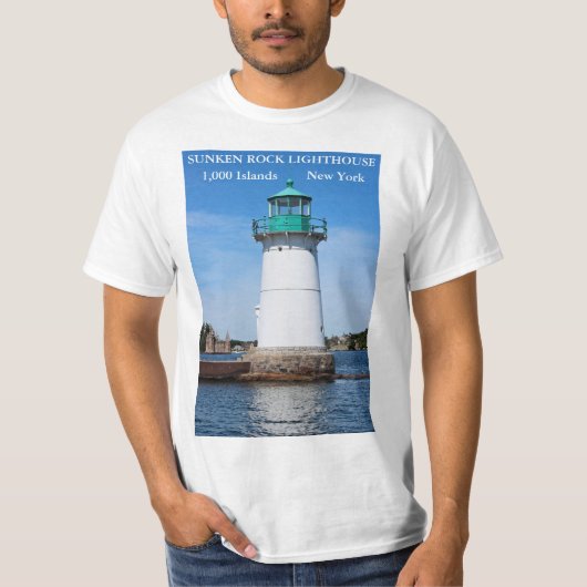 ニューヨーク,サンケン・ロック・ライト・ハウス Tシャツ (正面)