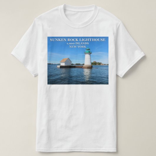 ニューヨーク，サンケン・ロック・ライト・ハウス Tシャツ (デザイン正面)