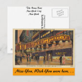 ニューヨーク，ザ・ブラスレールカフェ&バー，ニューヨーク ポストカード (正面/裏面)