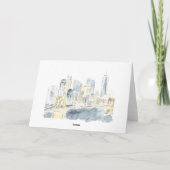 ニューヨーク・シティ結婚・スカイラインの写真 サンキューカード (裏面)