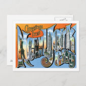 ニューヨーク・シティ・アメリカ・シティからの挨拶 ポストカード (正面/裏面)