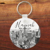 ニューヨーク・シティ・スカイラインのパーソナライズ キーホルダー (正面)