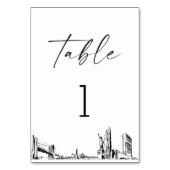 ニューヨーク・シティ・スカイラインの表番号3.5x5カード テーブルナンバー (正面)