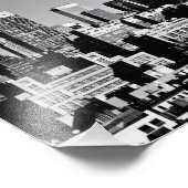 ニューヨーク・シティ・スカイラインin白黒 フォトプリント (角)