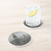 ニューヨーク・シティ・ナイトの白黒の空中表示 コースター (側面)