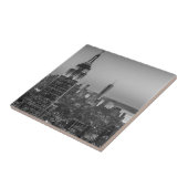 ニューヨーク・シティ・ナイトの白黒の空中表示 タイル (側面)