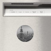 ニューヨーク・シティ・ナイトの白黒の空中表示 マグネット (インサイチュ (食洗機))