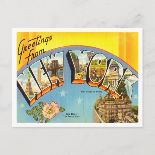 ニューヨーク・シティ・ヴィンテージ・トラベルからの挨拶 ポストカード (正面)