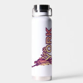 「ニューヨーク・シティ」、「I Love New York」カスタムデザイン ウォーターボトル (背面)