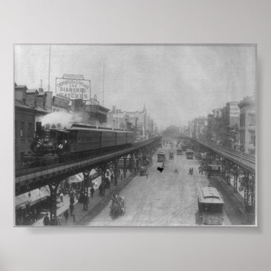 ニューヨーク・シティNY高架鉄道 ポスター (正面)