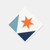 ニューヨーク・シラキュース国旗 スタンダードカクテルナプキン (角)