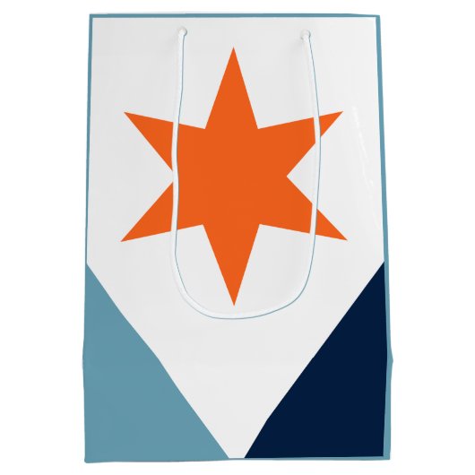 ニューヨーク・シラキュース国旗 ミディアムペーパーバッグ (裏面)