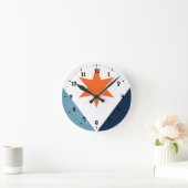 ニューヨーク・シラキュース国旗 ラウンド壁時計 (ホーム)