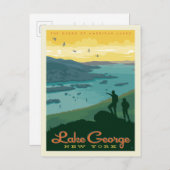ニューヨーク・ジョージ湖 ポストカード (正面/裏面)
