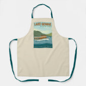 ニューヨーク，ジョージ湖 | ヴィンテージ船 エプロン (正面)