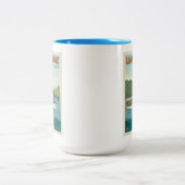 ニューヨーク,ジョージ湖 | ヴィンテージ船 ツートーンマグカップ (中央)