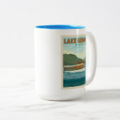 ニューヨーク,ジョージ湖 | ヴィンテージ船 ツートーンマグカップ (正面右)