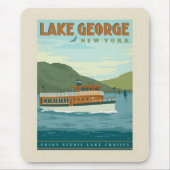 ニューヨーク,ジョージ湖 | ヴィンテージ船 マウスパッド (正面)