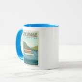 ニューヨーク,ジョージ湖 | ヴィンテージ船 マグカップ (正面左)