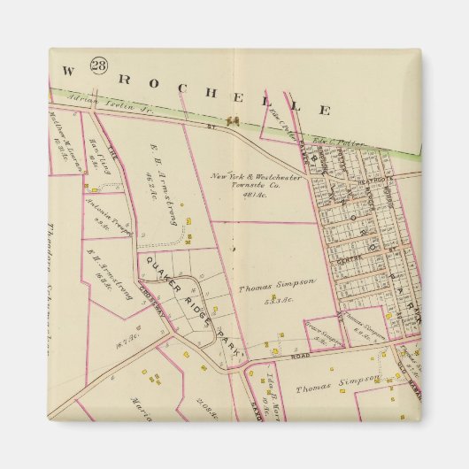 ニューヨーク，スカースデール マグネット (正面)