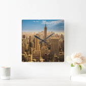 ニューヨーク スクエア壁時計 (ホーム)