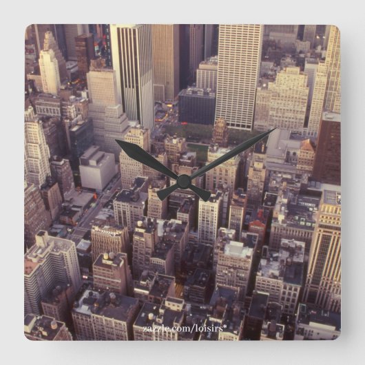 ニューヨーク スクエア壁時計 (正面)