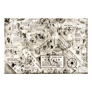 ニューヨーク・スピーカーシー地図Improvement Era Harlem フォトプリント