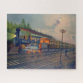 ニューヨーク・セントラル鉄道の夜景 ジグソーパズル