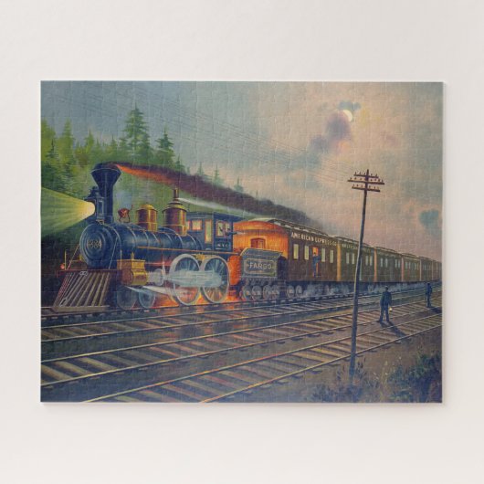ニューヨーク・セントラル鉄道の夜景 ジグソーパズル (横)