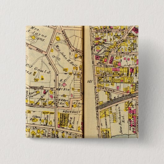 ニューヨーク，ターリータウン7 缶バッジ (正面)