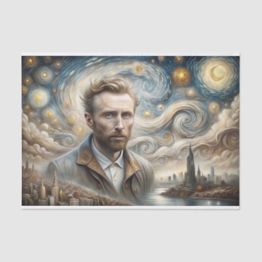 ニューヨーク・デコページの星空の夜 薄葉紙 (正面)