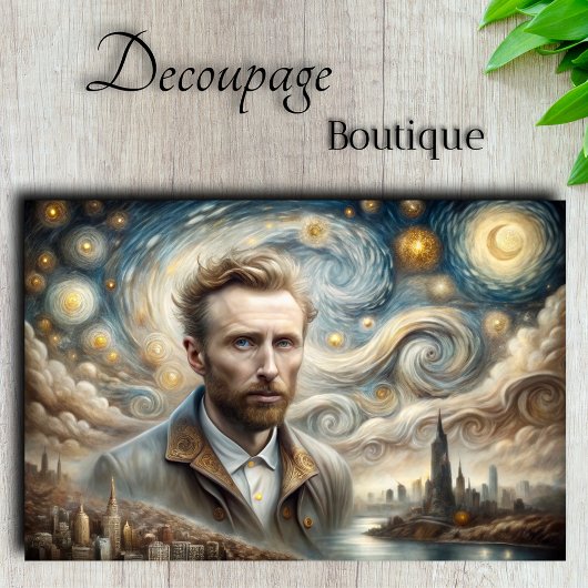 ニューヨーク・デコページの星空の夜 薄葉紙