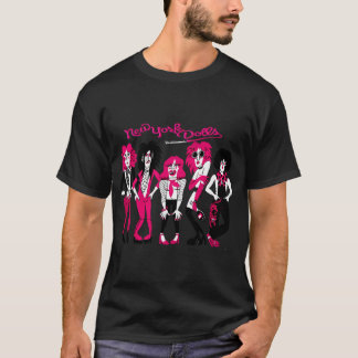 ニューヨーク・ドールズのキャラクター・バンド・カートゥーン・グラム・パンク Tシャツ