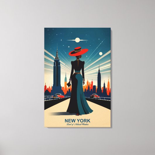 ニューヨーク:ナチュラルの疑問に思地 キャンバスプリント (正面)