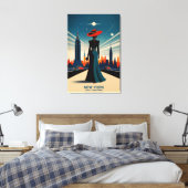 ニューヨーク:ナチュラルの疑問に思地 キャンバスプリント (インサイチュ (寝室))