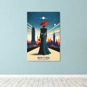 ニューヨーク:ナチュラルの疑問に思地 キャンバスプリント (インサイチュ (ウッドフロア))