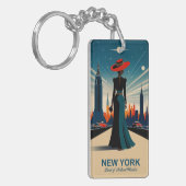 ニューヨーク：ナチュラルの疑問に思地 キーホルダー (正面左)