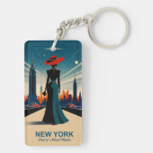 ニューヨーク：ナチュラルの疑問に思地 キーホルダー (裏面)