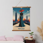 ニューヨーク：ナチュラルの疑問に思地 吊り下げ型タペストリー (寝室)