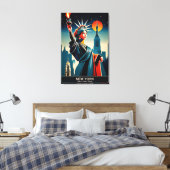 ニューヨーク：ナチュラル州美しい キャンバスプリント (インサイチュ (寝室))