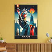 ニューヨーク：ナチュラル州美しい キャンバスプリント (インサイチュ (リビング))