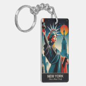 ニューヨーク：ナチュラル州美しい キーホルダー (正面左)
