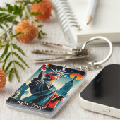 ニューヨーク：ナチュラル州美しい キーホルダー (正面右)