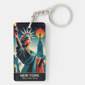 ニューヨーク：ナチュラル州美しい キーホルダー (裏面)