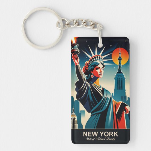 ニューヨーク：ナチュラル州美しい キーホルダー (正面)