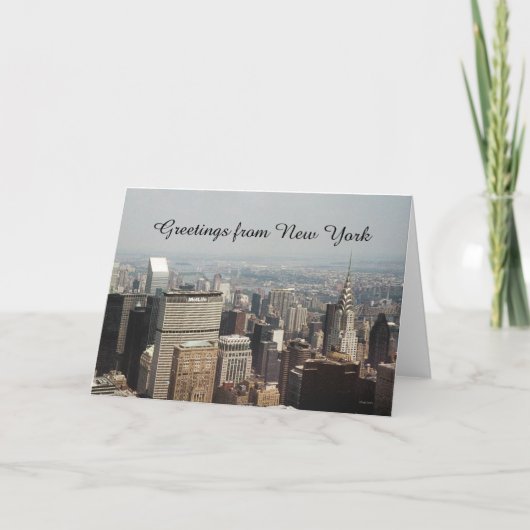 ニューヨーク，ニューヨークからの挨拶 カード (正面)