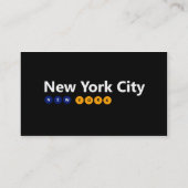 ニューヨーク，ニューヨークの名刺 名刺 (裏面)