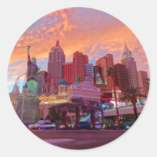 ニューヨーク – ニューヨークホテル#3-1ステッカー ラウンドシール (正面)