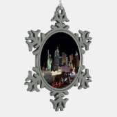 ニューヨーク – ニューヨークホテル#4スノーフレークオーナメント スノーフレークピューターオーナメント (左)